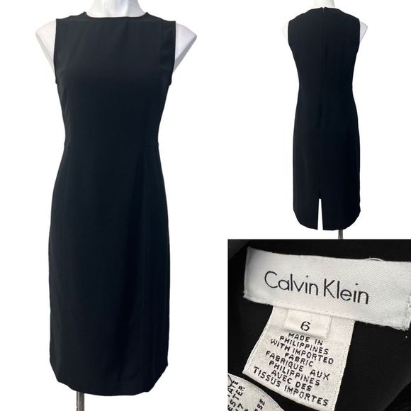 Calvin Klein Dresses & Skirts - Calvin Klein size 6 sleeveless black sheath dress